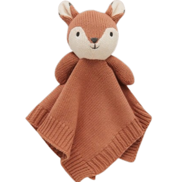 LumeNow Knitted Fox Baby Comforter Toy