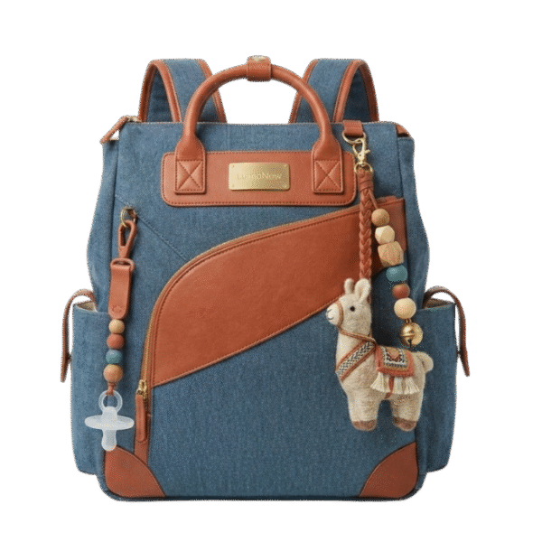 LumeNow Blue Travel Backpack with Llama Plush Toy